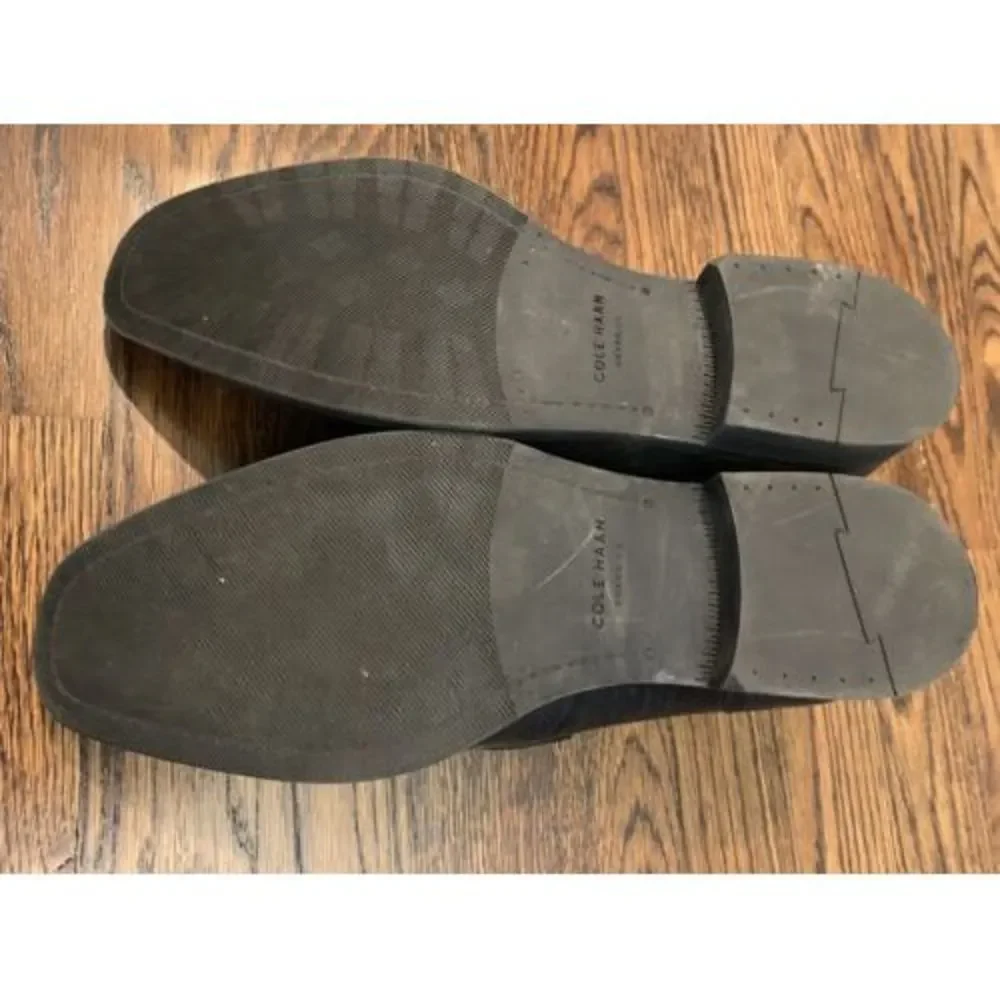 Cole Haan Black Leather Penny Loafers